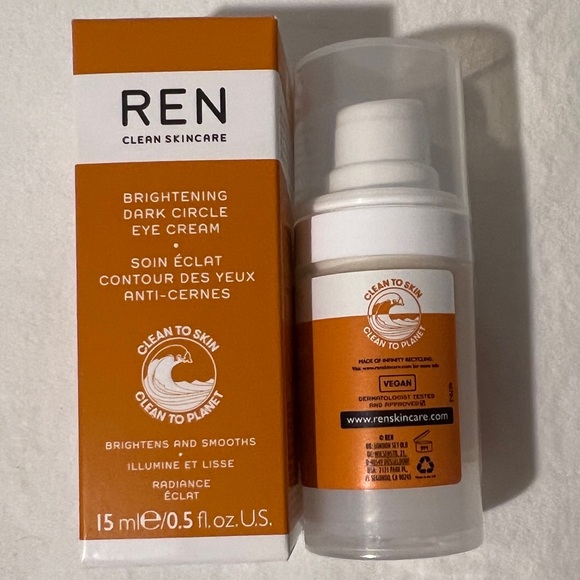 ✨NIB✨ REN CLEAN SKINCARE Brightening Dark Circle Eye Cream .5oz - Picture 12 of 13